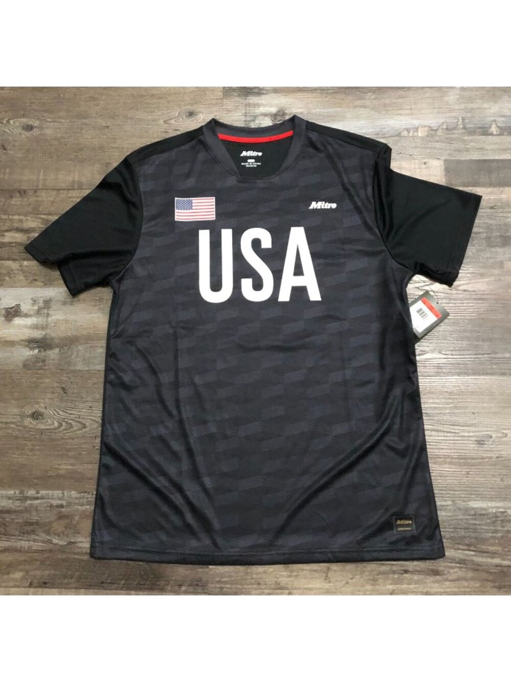 Mitre Proflow USA Soccer Jersey Mens Small Black Shirt New with Tags